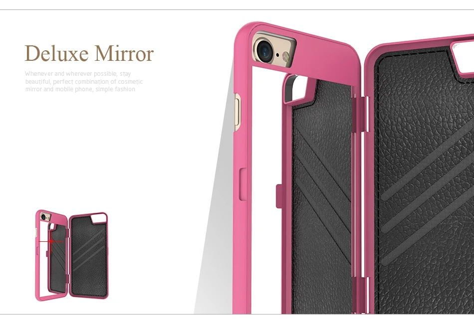 FLOVEME флип-чехол с зеркалом для iPhone Xs Max XR X чехол с водным рисунком для задней панели s для iPhone 8 7 6S 6 Plus чехол Роскошный чехол для телефона Capa