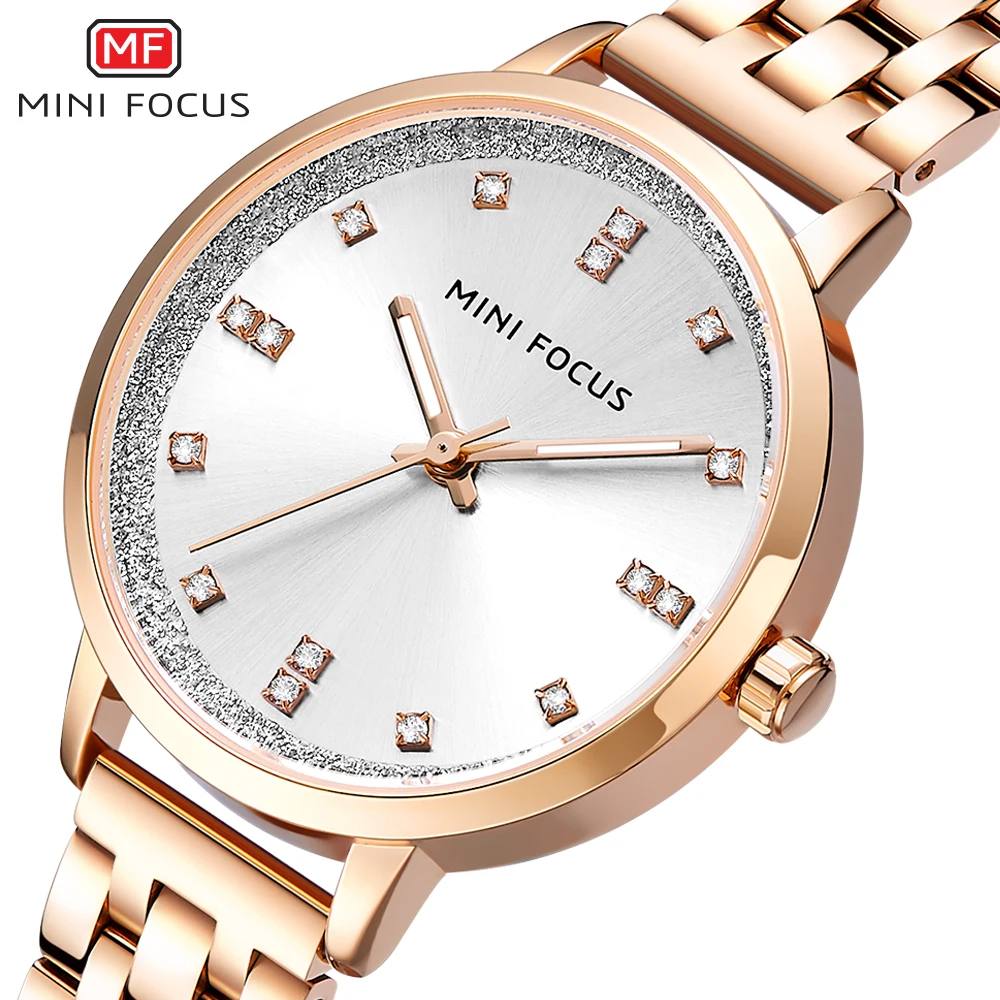 MINIFOCUS модные женские туфли повседневные часы фиолетовый Циферблат со стразами