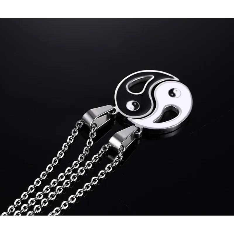 Ожерелья с подвеской-кулоном ZORCVENS Yin Yang черно-белые для друзей влюбленных пар