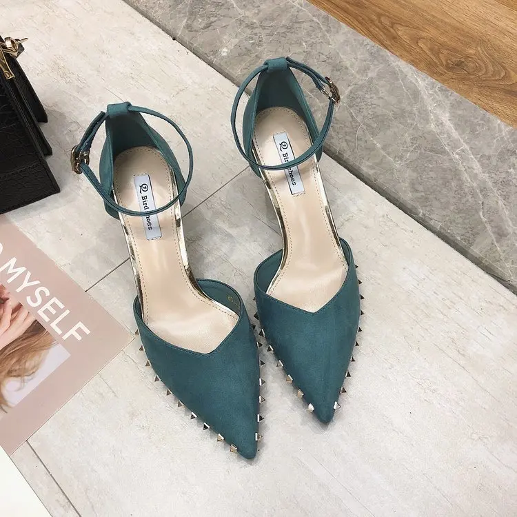 Женские туфли-лодочки летние модные пикантные туфли на высоком каблуке с