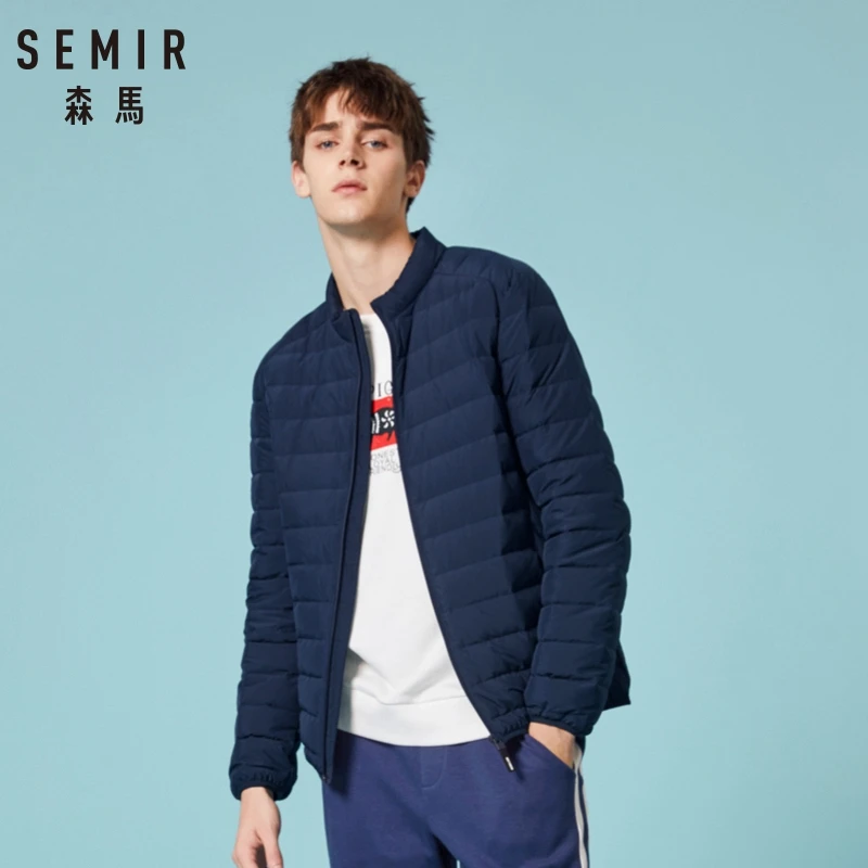 SEMIR зимняя куртка мужские пальто новинка 2018 приталенная со стоячим воротником с