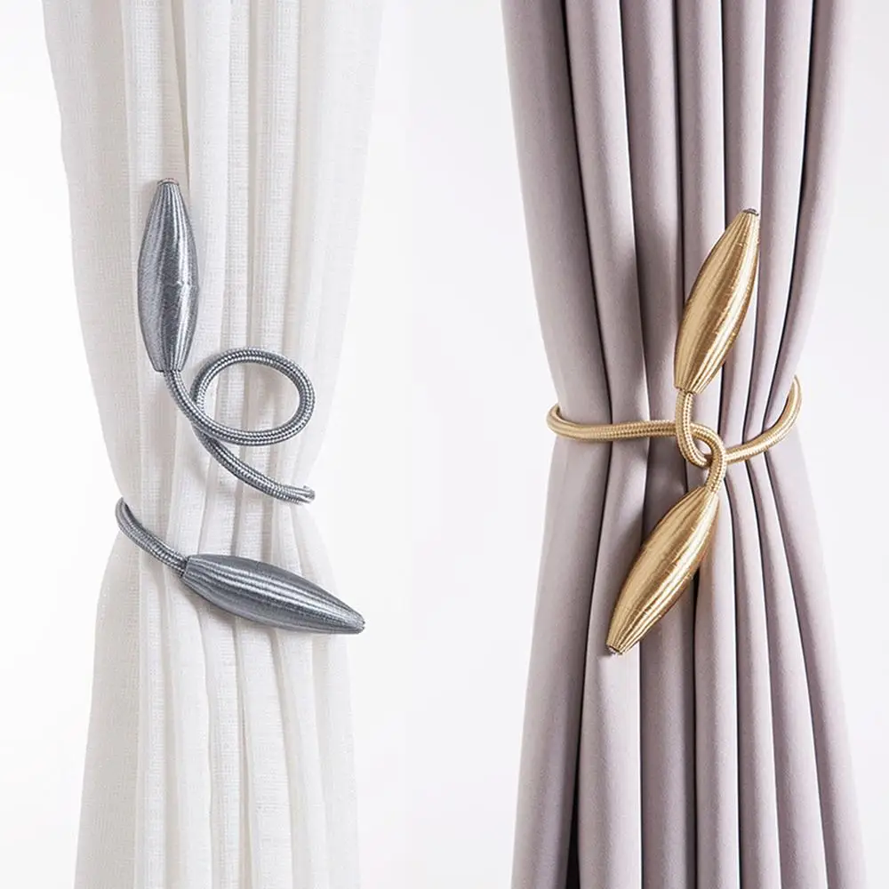 Distinctive Alloy Arbitrary Shape Strong Curtain Tiebacks Plush Hanging Belts Ropes Decoration Holdback Rods | Дом и сад