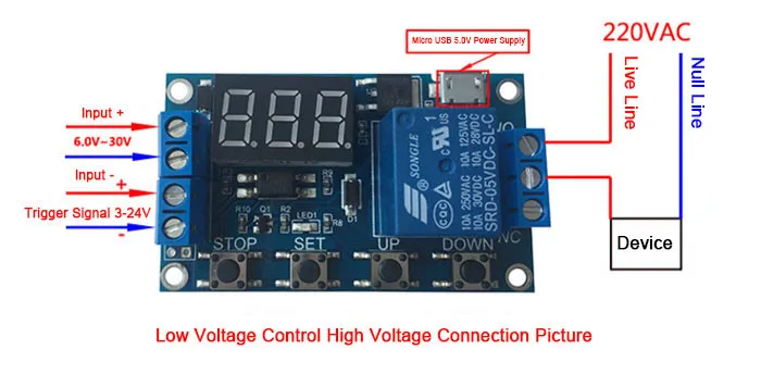 OOTDTY 6-30V Relay Module Switch Trigger Time Delay Circuit Timer Cycle Adjustable | Обустройство дома