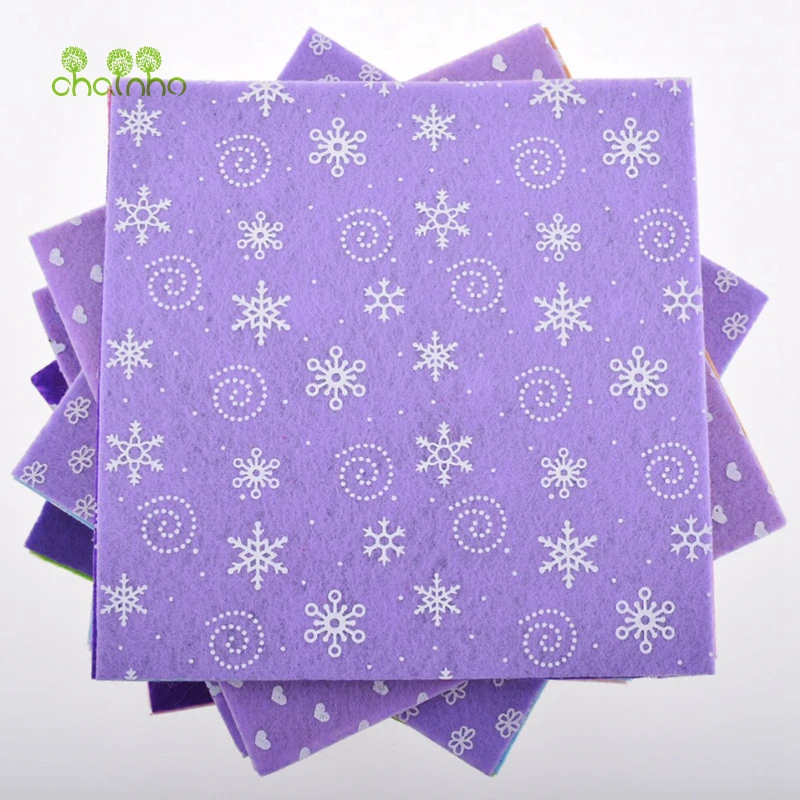 Tela no tejida de fieltro impresa, pa&ntilde;o de poli&eacute;ster de 1mm de espesor para coser mu&ntilde;ecas, paquete de patrones de decoraci&oacute;n del hogar, 80 unids/lote, 15x15cm-4