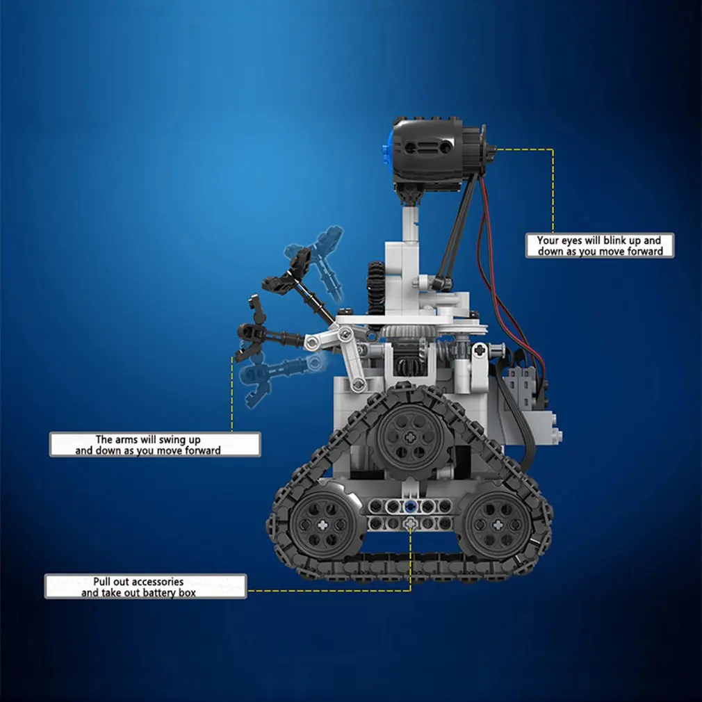 Winner 7112 2.4G Remote Control Intelligent Electric RC Robot Building Block DIY Unassembled Kit Toy For Kids Gift
