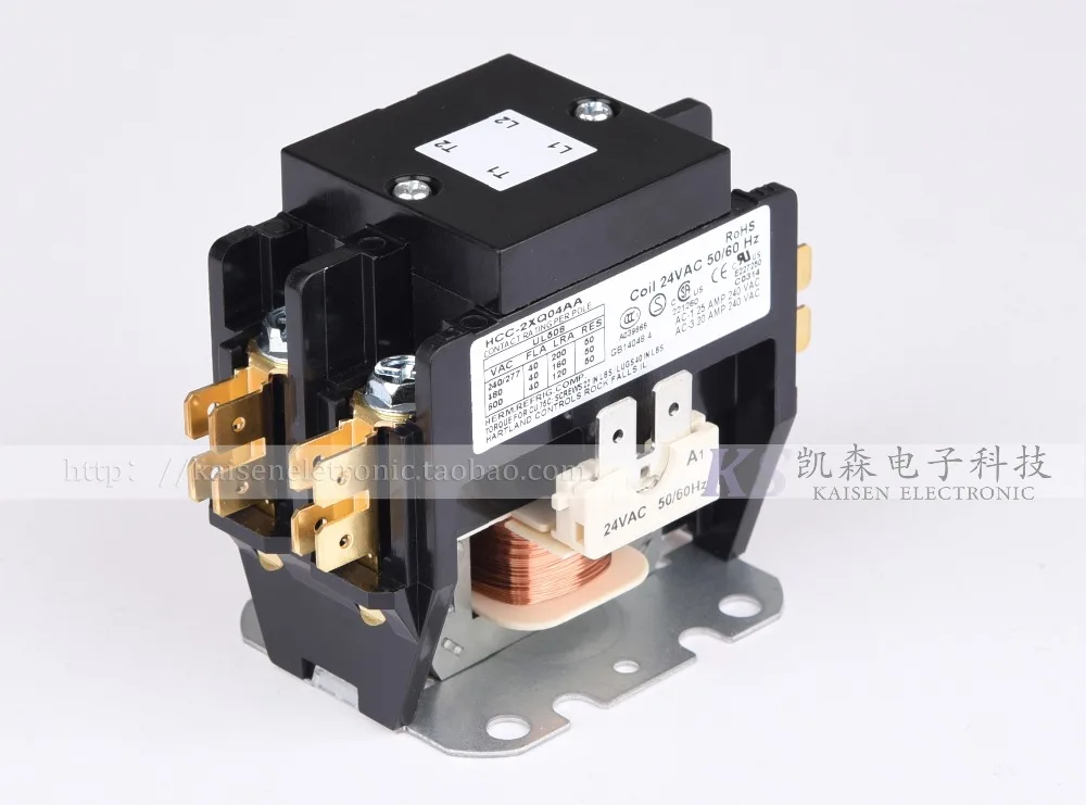 Напряжение катушки 24VAC 40A HCC 2XQ04AA биполярный/двухполюсный контактор переменного