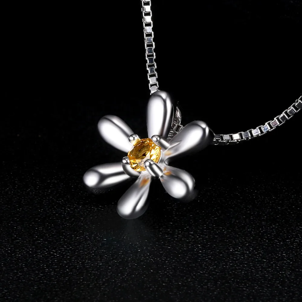 Jewelrypalace цветы 0.1ct создан оранжевыми сапфирами кулон Цепочки и ожерелья
