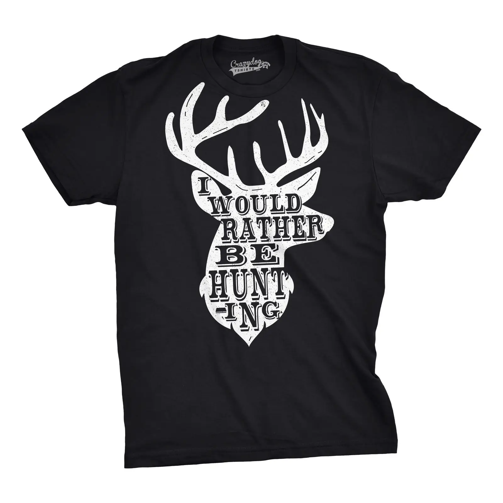 Для мужчин s I Want Be Hunting забавные оленьи рога уличная футболка для диких животных