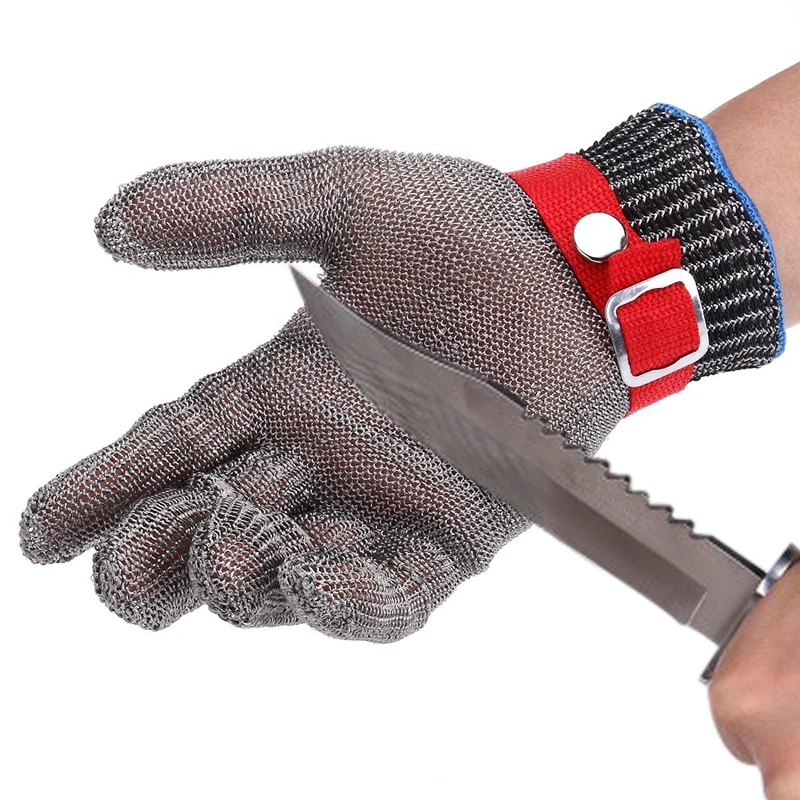 Брендовые высококачественные защитные перчатки из нержавеющей стали плетеные с - Фото №1
