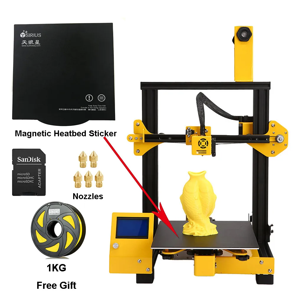 Новое прибытие Sirius 3D принтер DIY Набор полусобранный большой размер Impresora