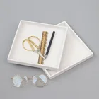 Поднос из белого дерева для хранения пищевых продуктов, тарелка для хранения фруктов, фотореквизит, Современные бытовые лотки для хранения ювелирных украшений в домашнем стиле