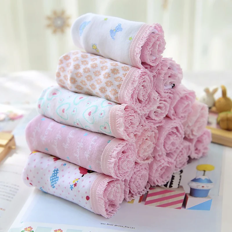 Bragas de algod&oacute;n para ni&ntilde;as, pantalones cortos florales, ropa interior para ni&ntilde;os de 0 a 11 a&ntilde;os, env&iacute;o de colores aleatorios, 2 uds.-1