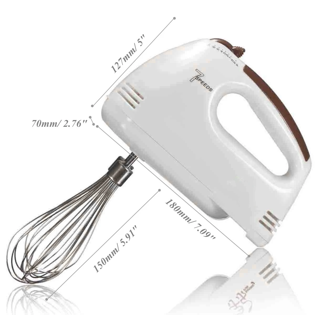 220V 100W 7 Speed Electric Handheld Food Whisk Beaters Household Mini Blenders Home Eggs Cake Food Mixer Beater Kitchen Tool