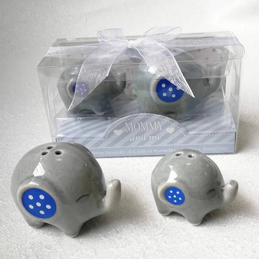 blue 60 шт. = 30 коробок серами слон Солонка и перец шейкер наборы свадебные Детские душевые вечерние сувениры и сувениры, подарки - Цвет: blue