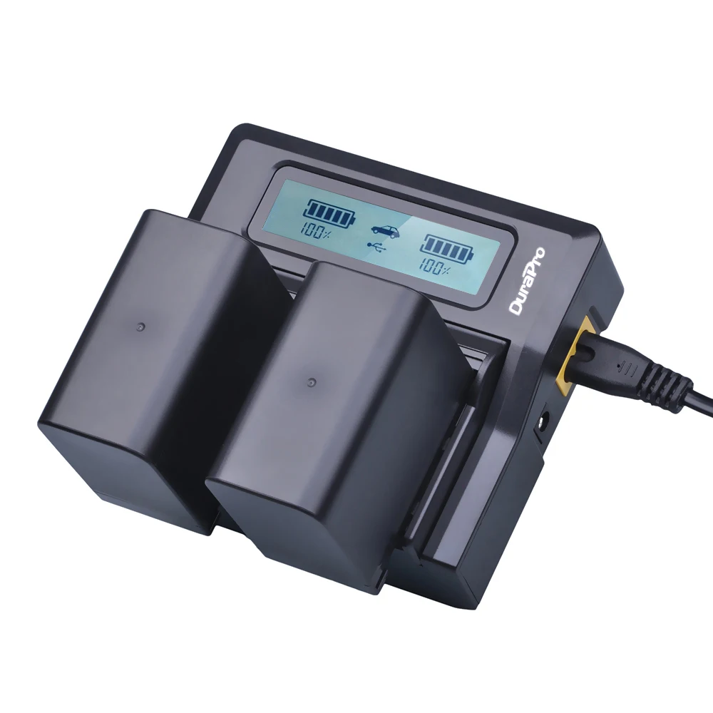 

1pc BP-970G BP 970G BP-975 BP-945 LCD Dual Quick Charger for Canon EOS C100,Mark II, EOS C300, XF100, XF105 Camera