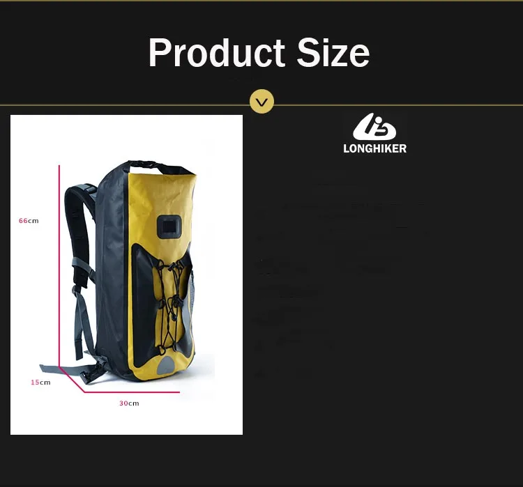 LONGHIKER 20L спортивный ПВХ Водонепроницаемый Сухой Рюкзак Сумка для велоспорта плавание ming плавание непроницаемый водонепроницаемый рюкзак сумки