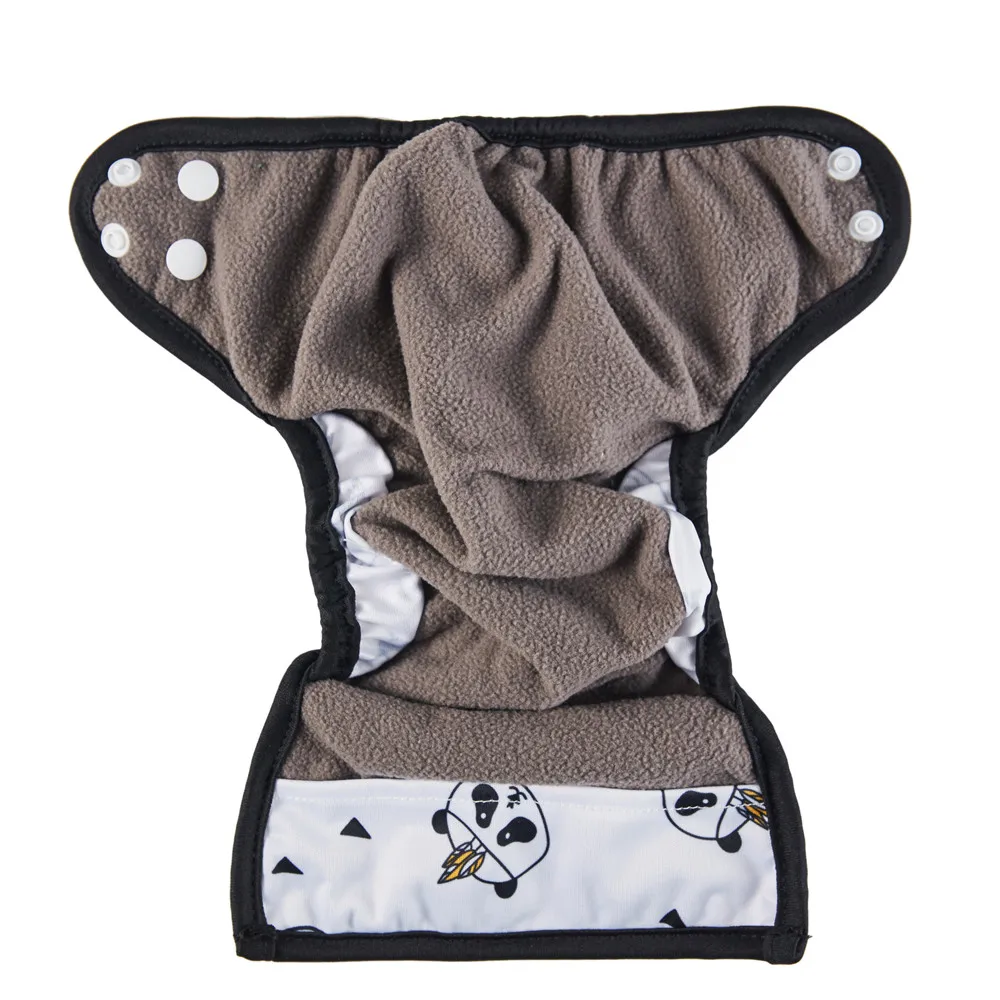 4 шт. подгузники Happy Flute для новорожденных NB M OS тканевые карманные с бамбуковой