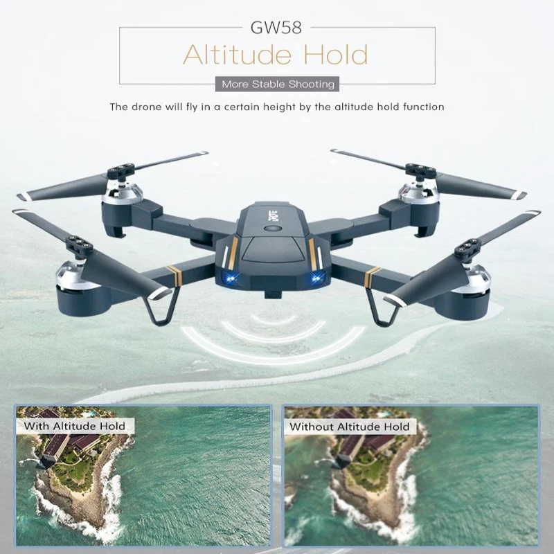 2 4G складные Дроны с HD камерой 720P широкоугольная камера Дрон Wifi FPV 360 ° флип