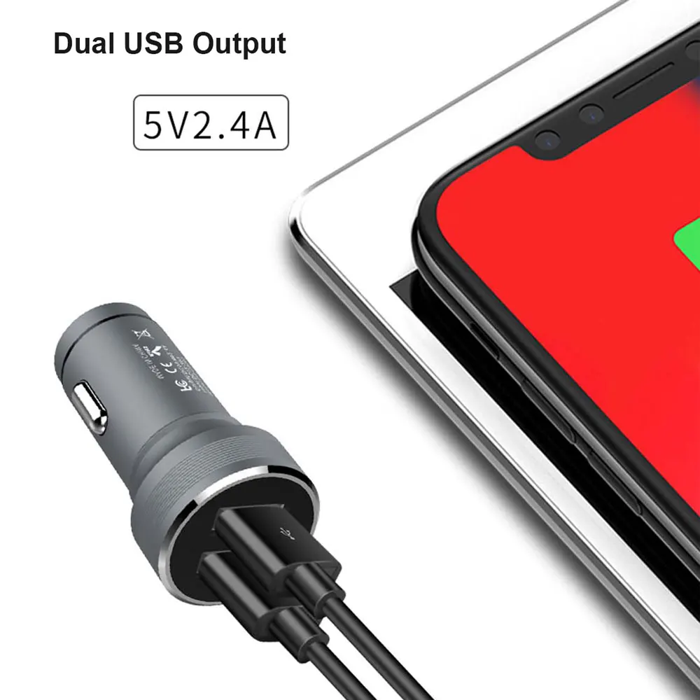 Yubeter двойной зарядное устройство USB для быстрой Зарядное устройство 12 V-24 V Вход автомобильного прикуривателя слот Питание для iPhone Xiaomi планшетный ПК с системой андроида
