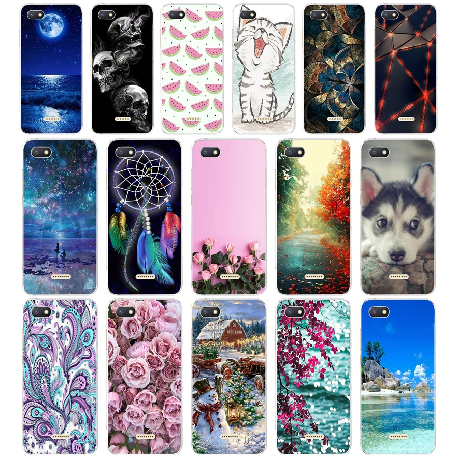 16 Xiaomi Redmi 6A case silicone cover 5.45" TPU Cartoon case on for Xiaomi redmi 6a redmi6a coque fundas phone bumper housing