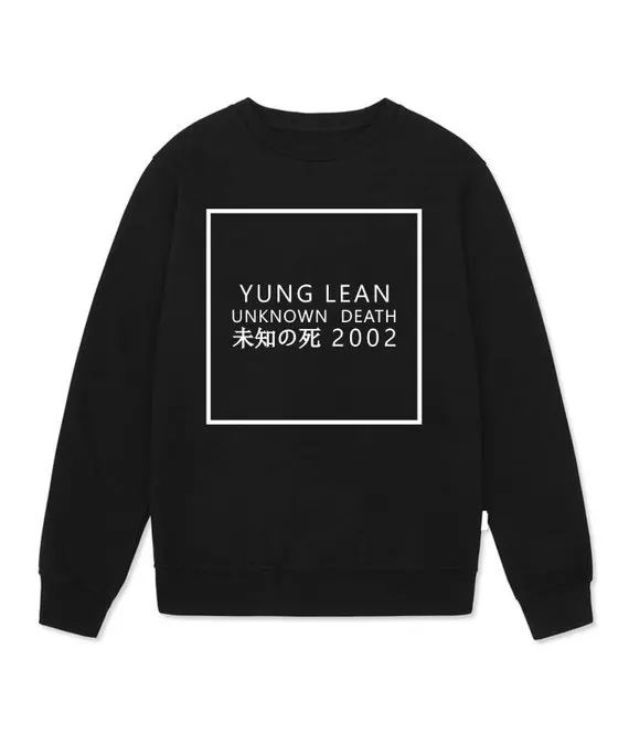 

Sugarbaby Yung Lean Unknown Death 2002 Sweatshirt Fashion Jumper Long Sleeve Casual Tops Crew Neck Hipster Tumblr Clothing