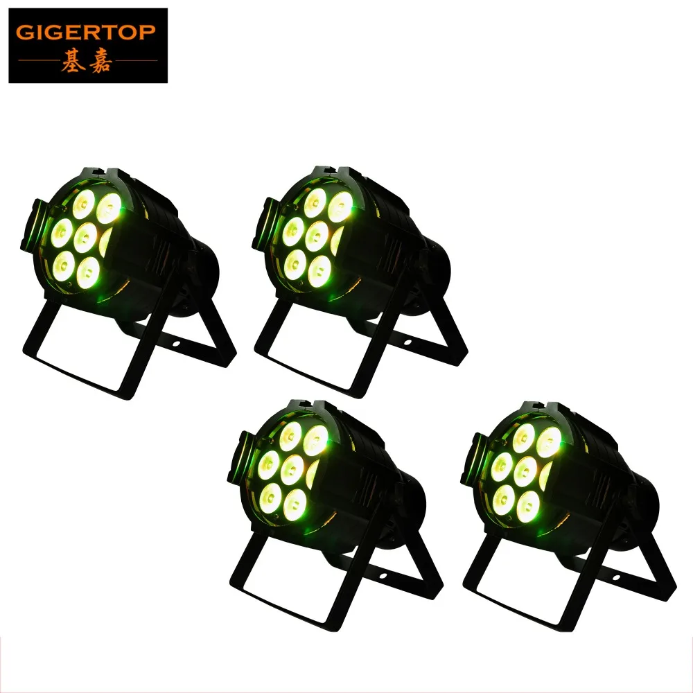 

Free Shipping 4pcs/lot TIPTOP 7x10W 4IN1 Led Par Light RGBW Aluminum Case DMX512 Stage Lighting 7 Channels Led Par Cans 90V-240V