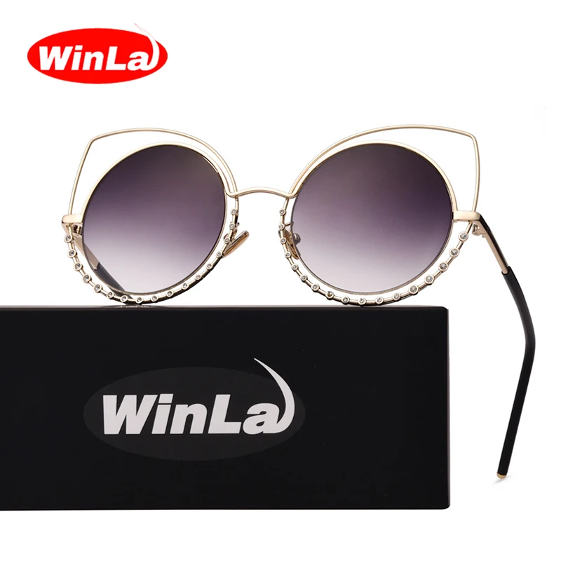 Winla 2019 модные сексуальные солнцезащитные очки &quotкошачий глаз&quot для женщин