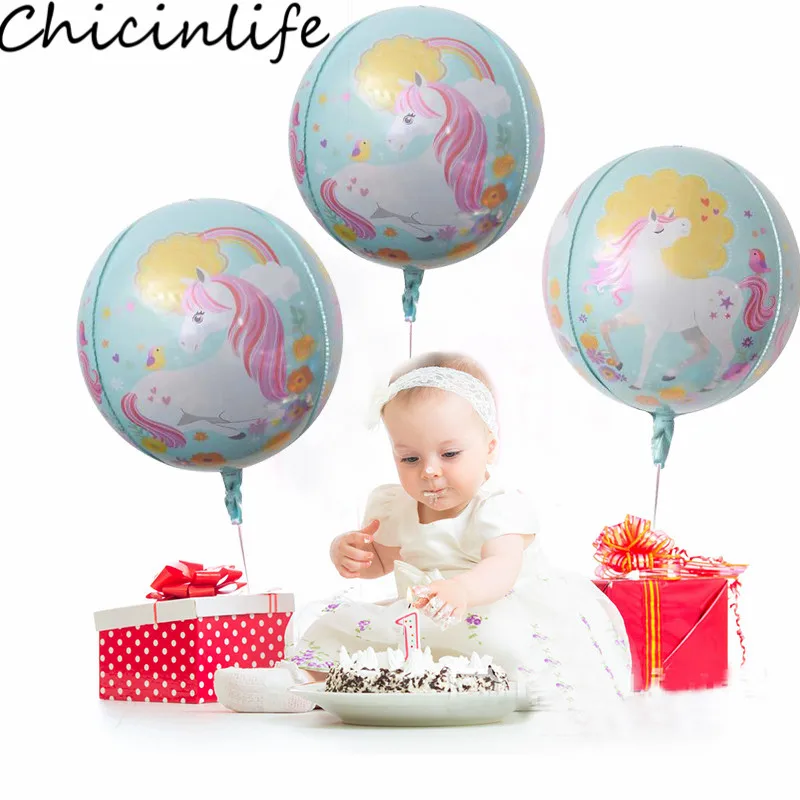 Chicinlife 1 шт. 24 дюйма 4D единорог фламинго шар день рождения вечеринка Baby Shower детские