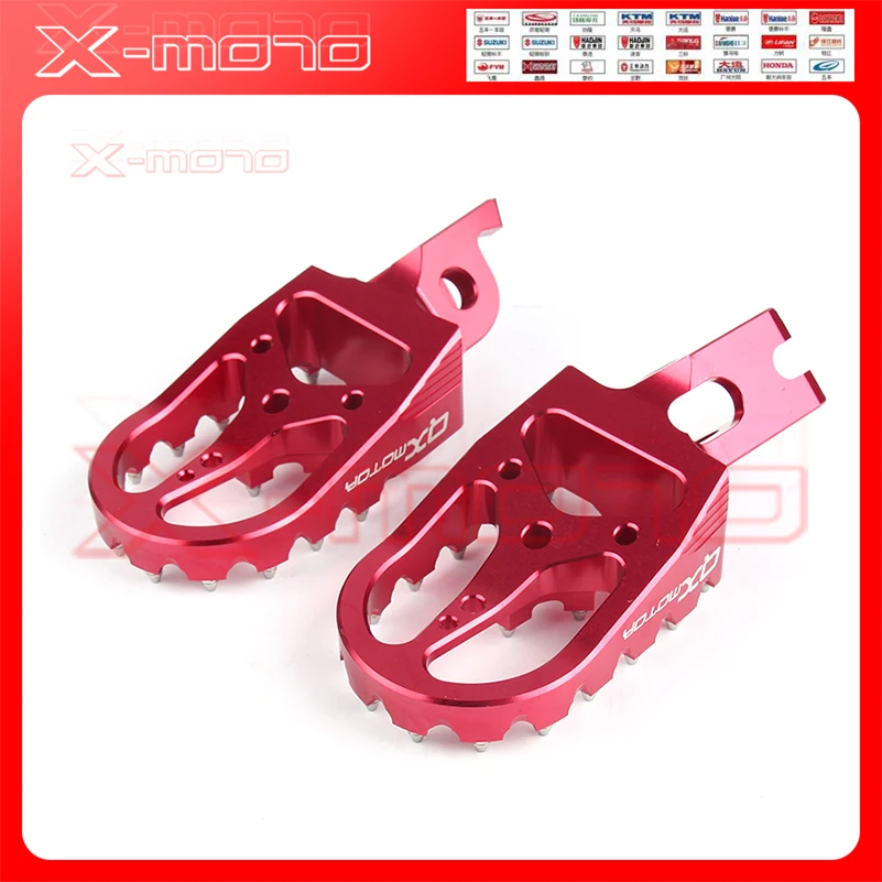 Красный ЧПУ Заготовка MX подножки подставки педали подножки для CR crf450r crf 450 crf250r crf250x CR125/250 МОТОЦИКЛ