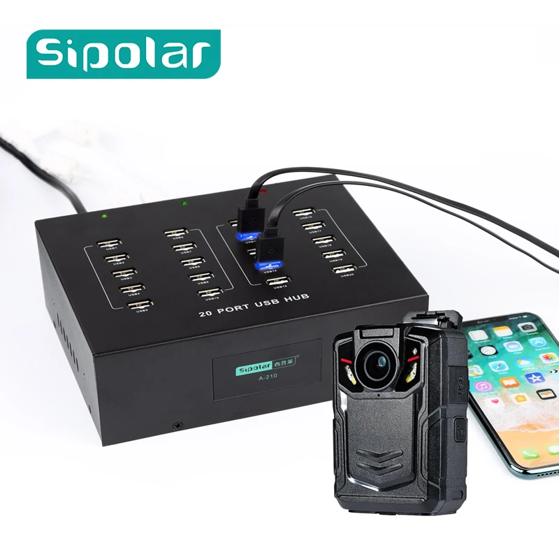 Sipolar A 210P высококачественный 5V22A USB 2 0 hub 20 порт с адаптером питания для Huawei E220 3G