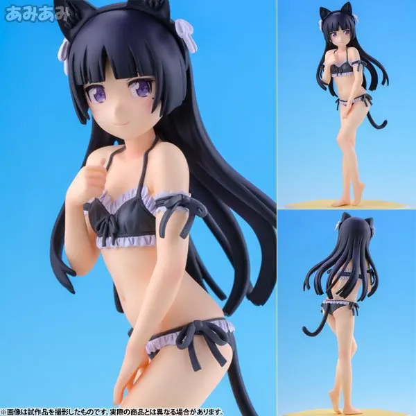 15 см ПВХ Сексуальная японская аниме фигура Gokou Ruri kuro neko черный купальник бикини