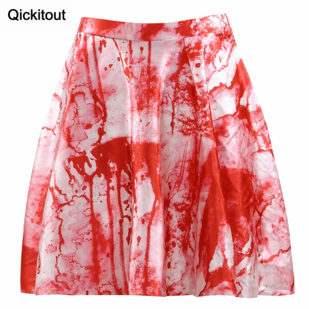 Qickitout юбки красный bleed горячие сексуальные модные женские Постепенное Цвет крови