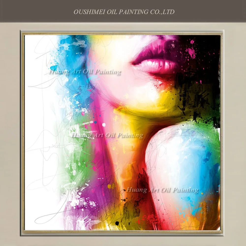 Искусный художник ручная роспись картина маслом абстрактный персонаж живопись