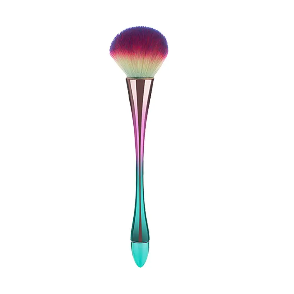 Gradient blue 1 шт Роскошные Шампанское щетку небольшой Талия Румяна Кисточки для макияжа контур лица Красота продукты - Handle Color: Gradient blue