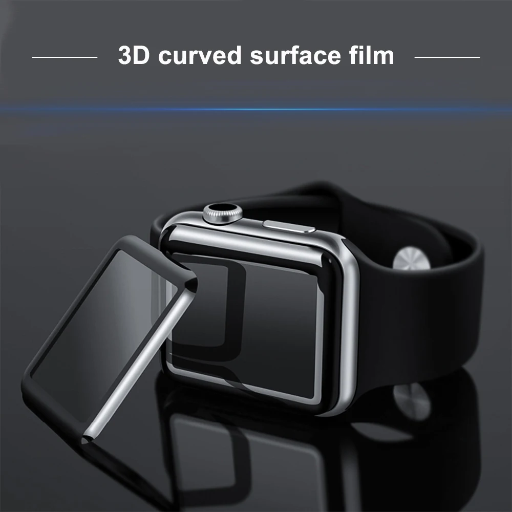 3D пленка с изогнутой поверхностью для Apple Watch 40 мм 44 38 42 закаленное покрытие iwatch 4 3 2