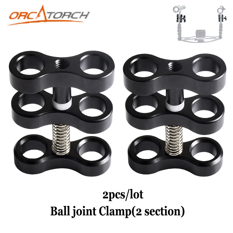2 шт./лот алюминиевый шаровой шарнирный кронштейн секции зажим держатель для