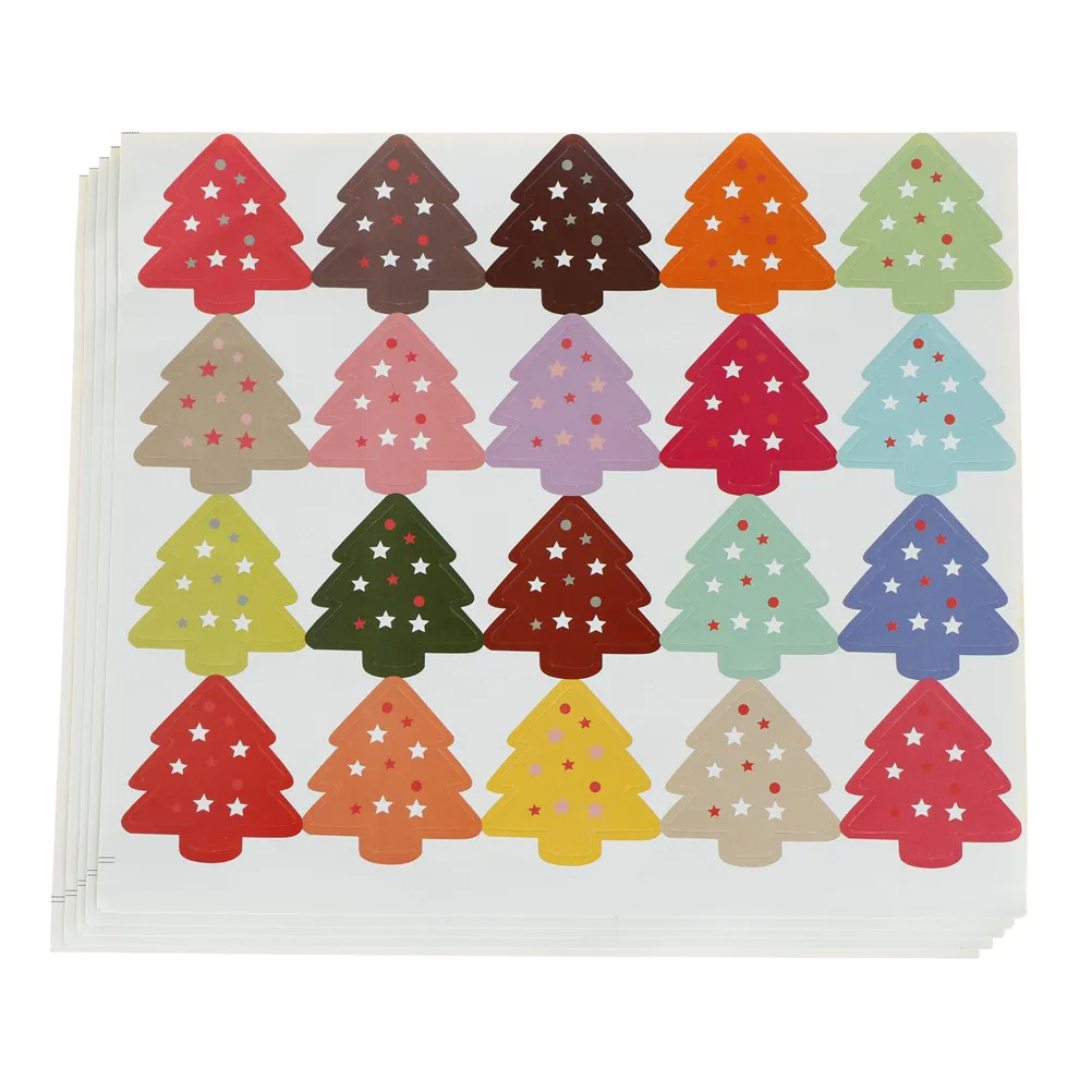 100 шт. рождественские мешковитые Винтажные Украшения сделай сам печати наклейки