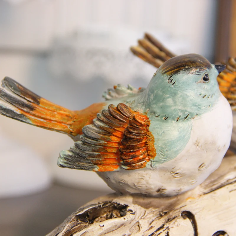 Ретро Птицы на пне украшения дворовый садовый декор для дома креативные подарки