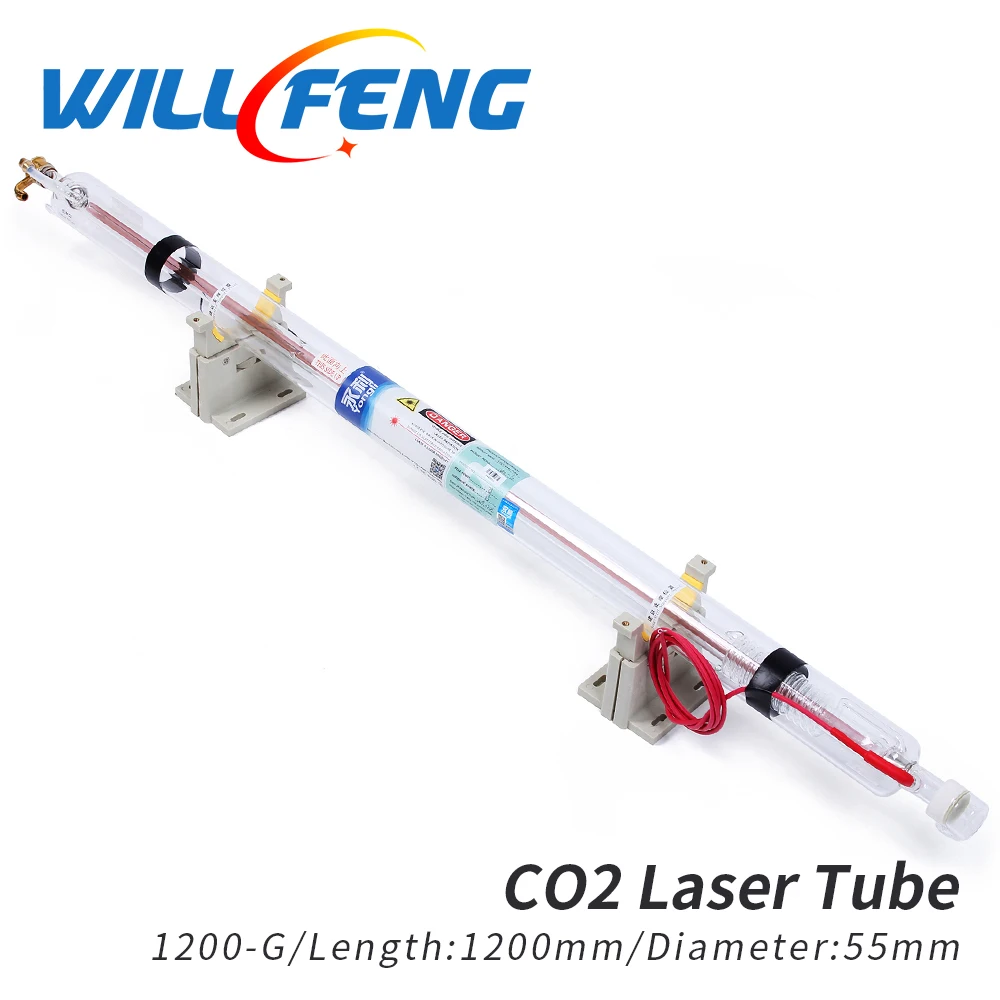 Will Feng Yong Li 1200-G60w Co2 Laser Tube Length 1200mm Diameter 55mm Wooden Case Pack For Engraving Cutting Machine Glass Lamp |