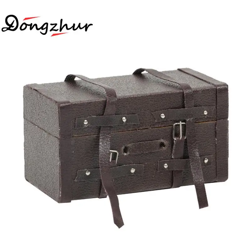 Dongzhur 1:12 Кукла деревянная игрушка дом Diy Модель Кукольный домик аксессуары для миниатюрного кукольного домика мебель мини винтажная кожаная ретро коробка