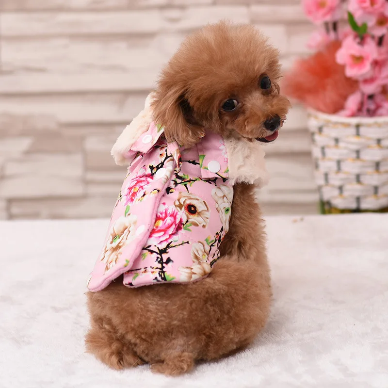 Bigeyedog китайская Новогодняя одежда для собак зимняя одежда для домашних животных в китайском стиле Одежда для щенков пальто куртка Одежда Пудель наряд