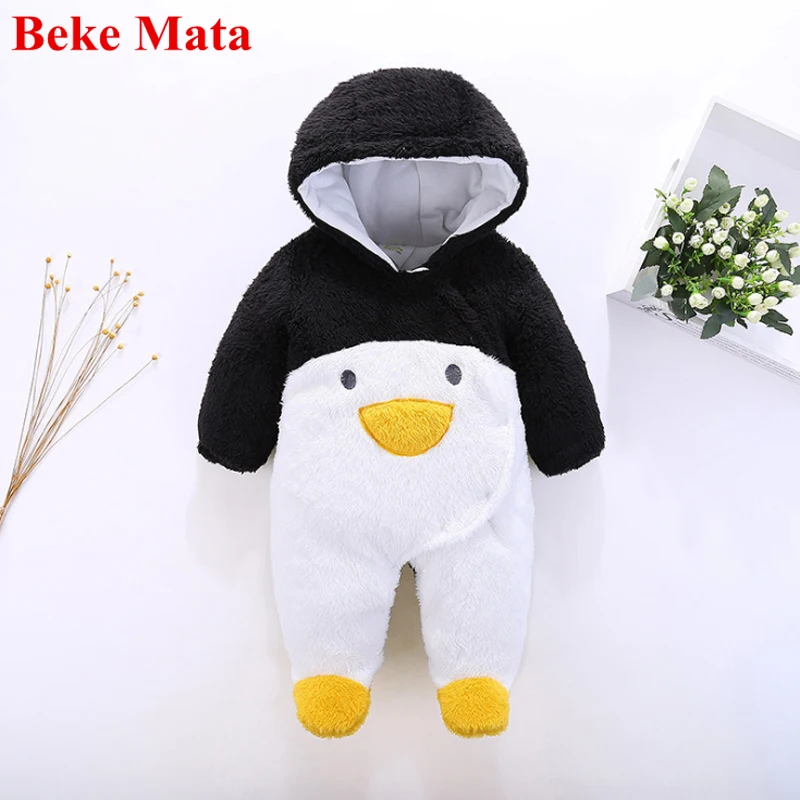 Комбинезон для новорожденных BEKE MATA зимний хлопковый комбинезон с капюшоном и