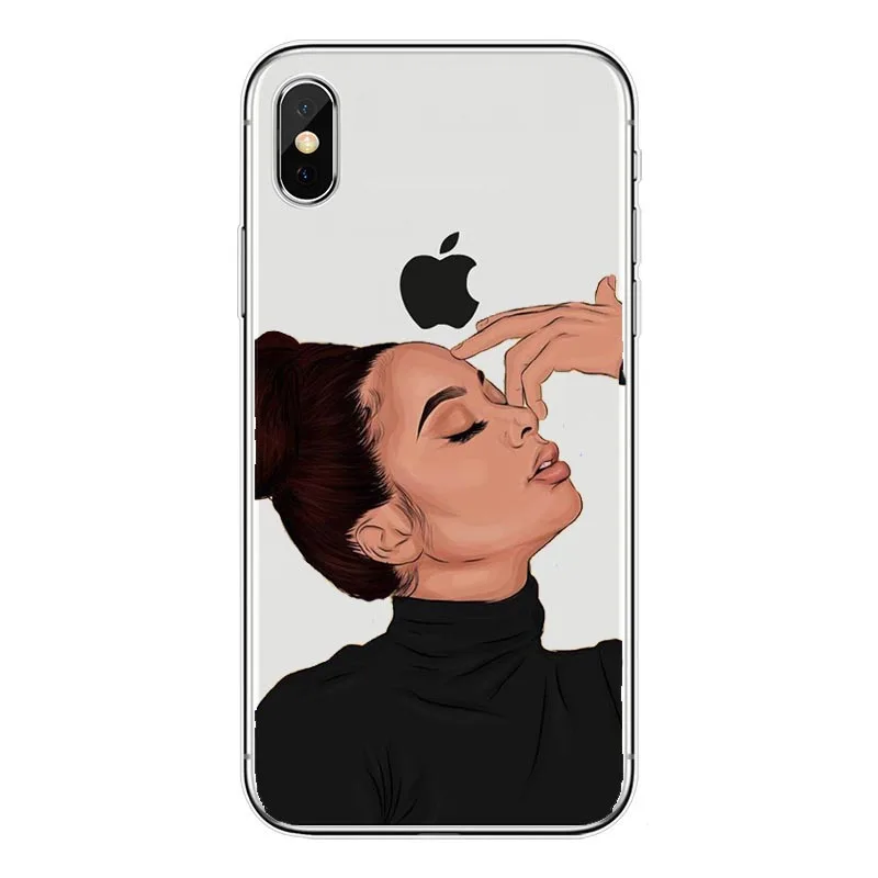 2bunz Melanin Poppin Aba модные африканские черные волосы девушка Бисер для украшения для iPhone 11 11Pro MAX X XR XS Max 5s SE 6 6S 7 8 Plus