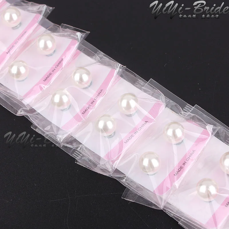 12 Pair 6/8mm Wholesale-Big Pearl Magnetic Earrings Ear Studs Round For Accessories Women Fashion Jewelry | Украшения и