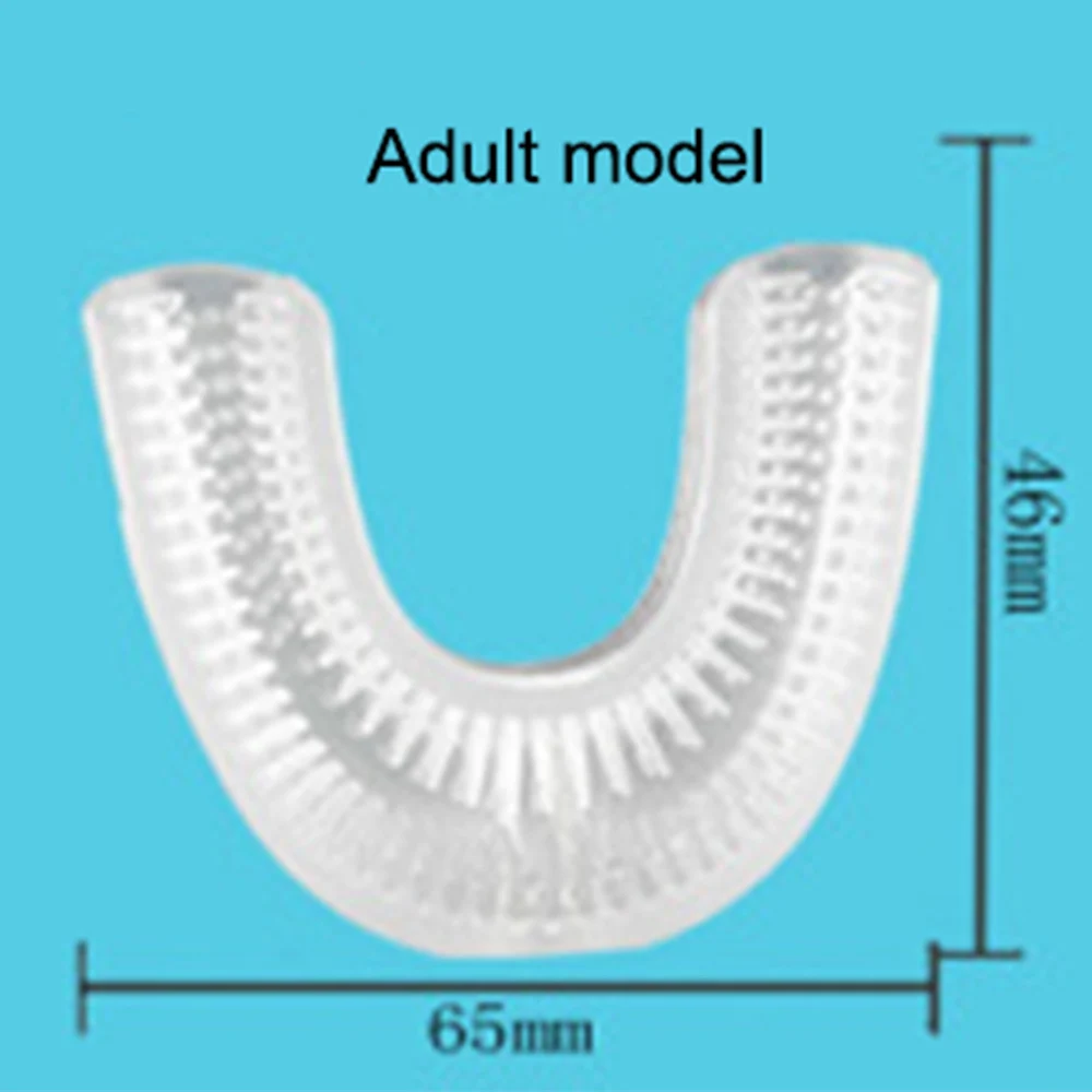 Adult brush head 360 ° Автоматическая звуковая электрическая зубная щетка, поднос для рта, умный тип U, автоматическая зубная щетка для рта - Цвет: Adult brush head