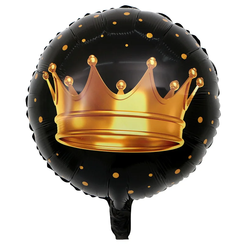1pcs crown 1 шт. круглый фольгированный шар с днем рождения Надувное свадебное украшение шар с днем рождения - Цвет: 1pcs crown