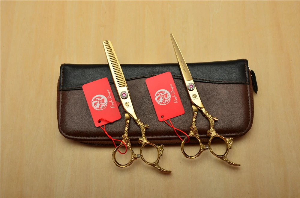 Профессиональные Парикмахерские ножницы из натуральных волос 2 шт. 6 дюймов 17 5