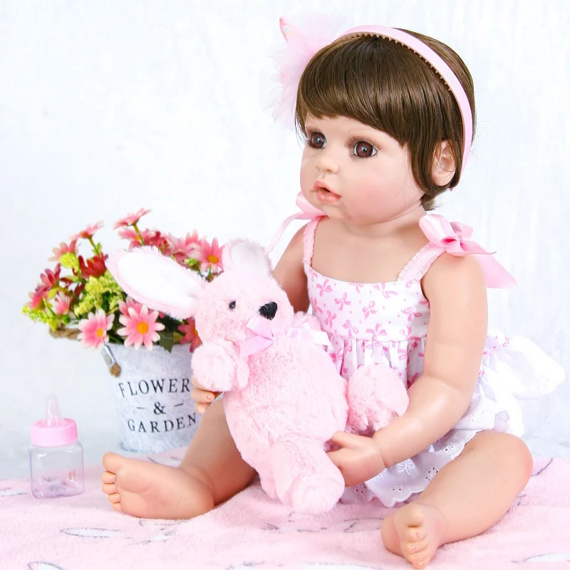 Boneca реборн силиконовая completa 22 дюймов Высокое качество полное тело виниловых reborn