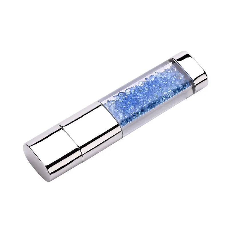 Sky blue Новинка, JASTER, губная помада, usb флеш-накопитель, 64 ГБ, флешка, память memoria cel, usb флешка, 32 ГБ, 16 ГБ, 8 ГБ, 4 Гб, стразы, подарок - Цвет: Sky blue