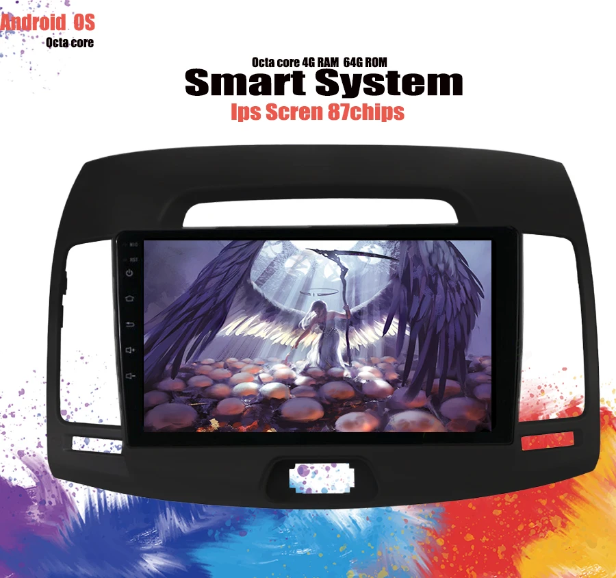 Автомобильный DVD-плеер 9 дюймов 8 ядер Android 10 0 ROM 128G gps-навигация Радио для Hyundai Elantra